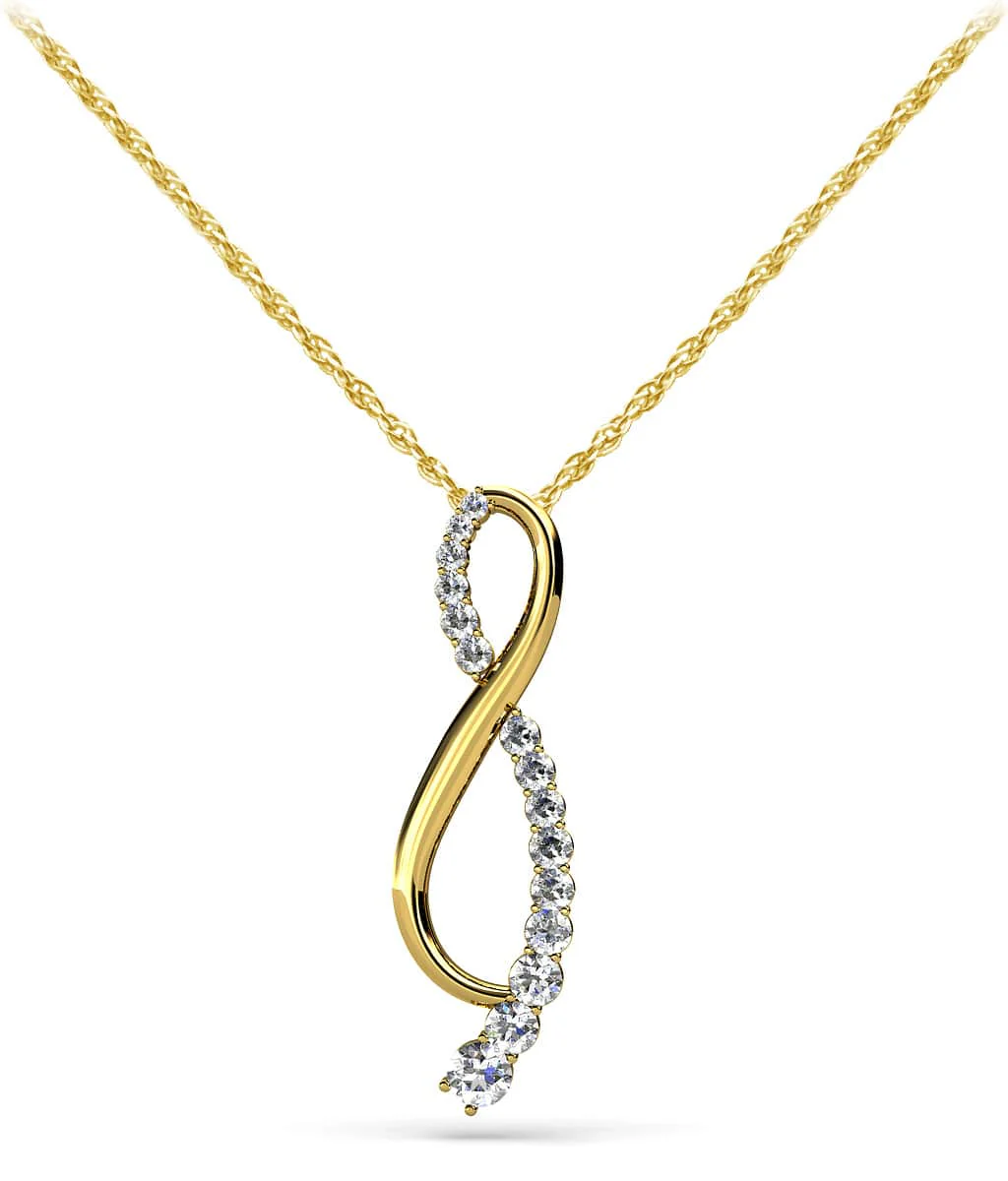 Life Is Great Journey Necklace Diamond with 0.75 ct.(finished) - Image 2