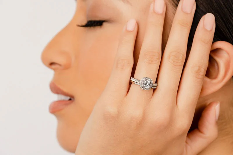 Limitless Love Cushion Cut Lab-Grown Diamond Bridal Set with 1.64 ct. (1.00 ct. center diamond) - Image 4