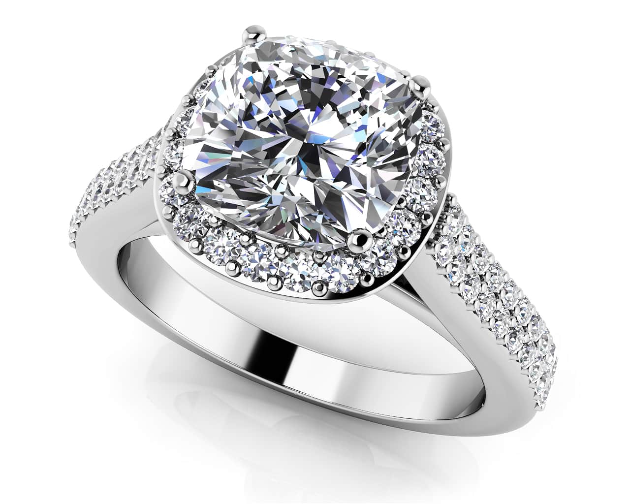 Limitless Love Cushion Cut Lab-Grown Diamond Engagement Ring with 0.96 ct. (0.50 ct. center diamond)