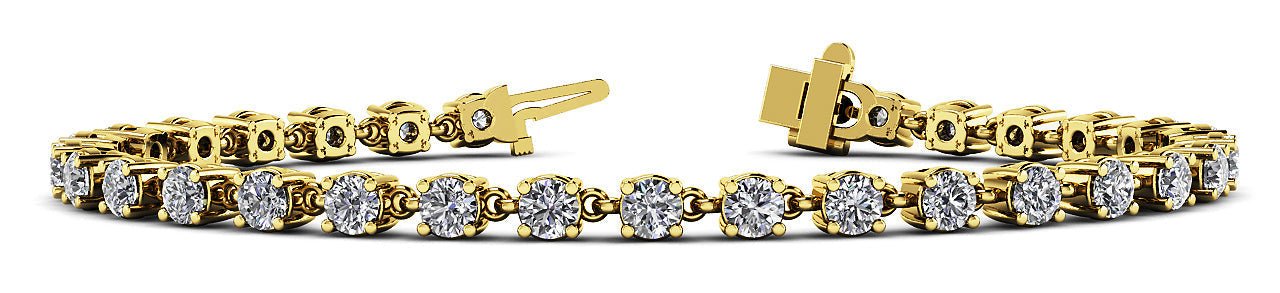 Linked Diamond Tennis Bracelet with 2.34 ct.(finished) 2.5mm - Image 6
