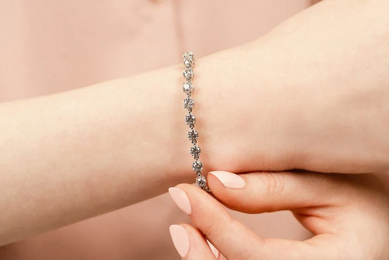 Linked Lab-Grown Diamond Tennis Bracelet with 3.57 ct.(finished) 3mm - Image 4