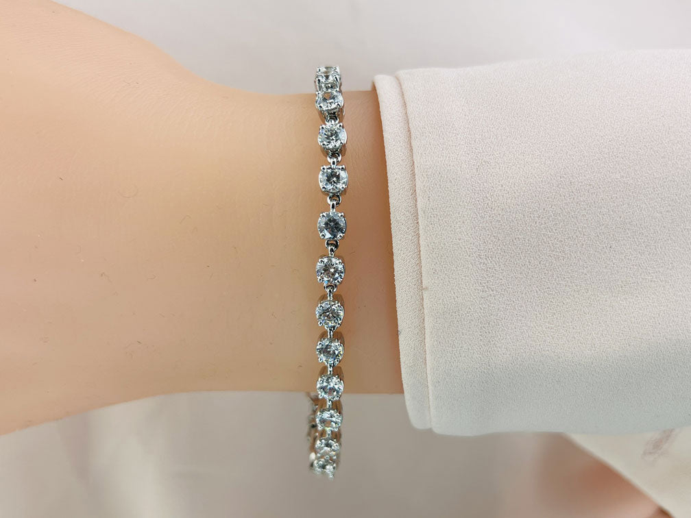 Linked Lab-Grown Diamond Tennis Bracelet with 5.12 ct.(finished) 3.5mm - Image 3