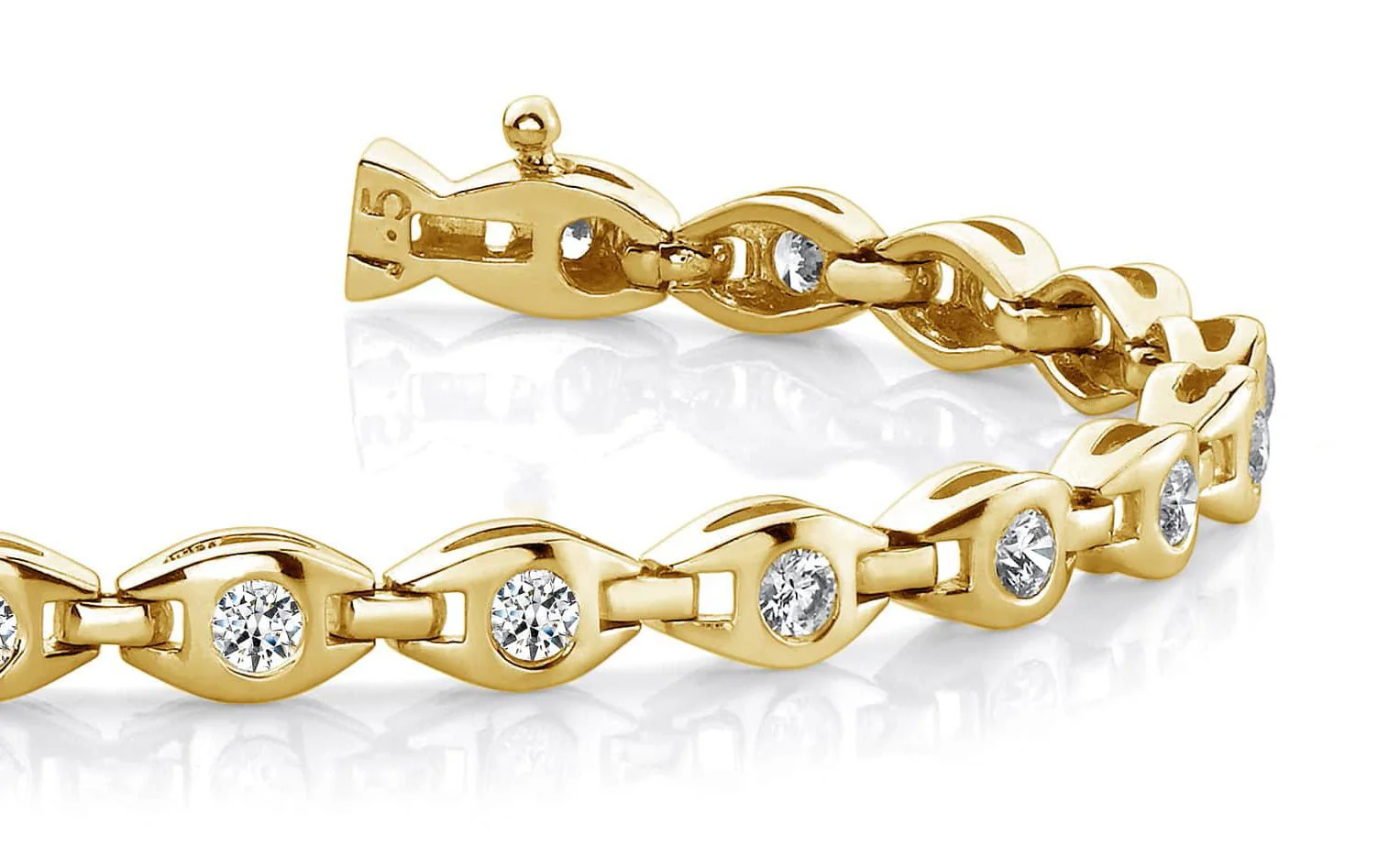 Linked Eye Lab-Grown Diamond Bracelet with 1.54 ct.(finished) 2.7mm - Image 2