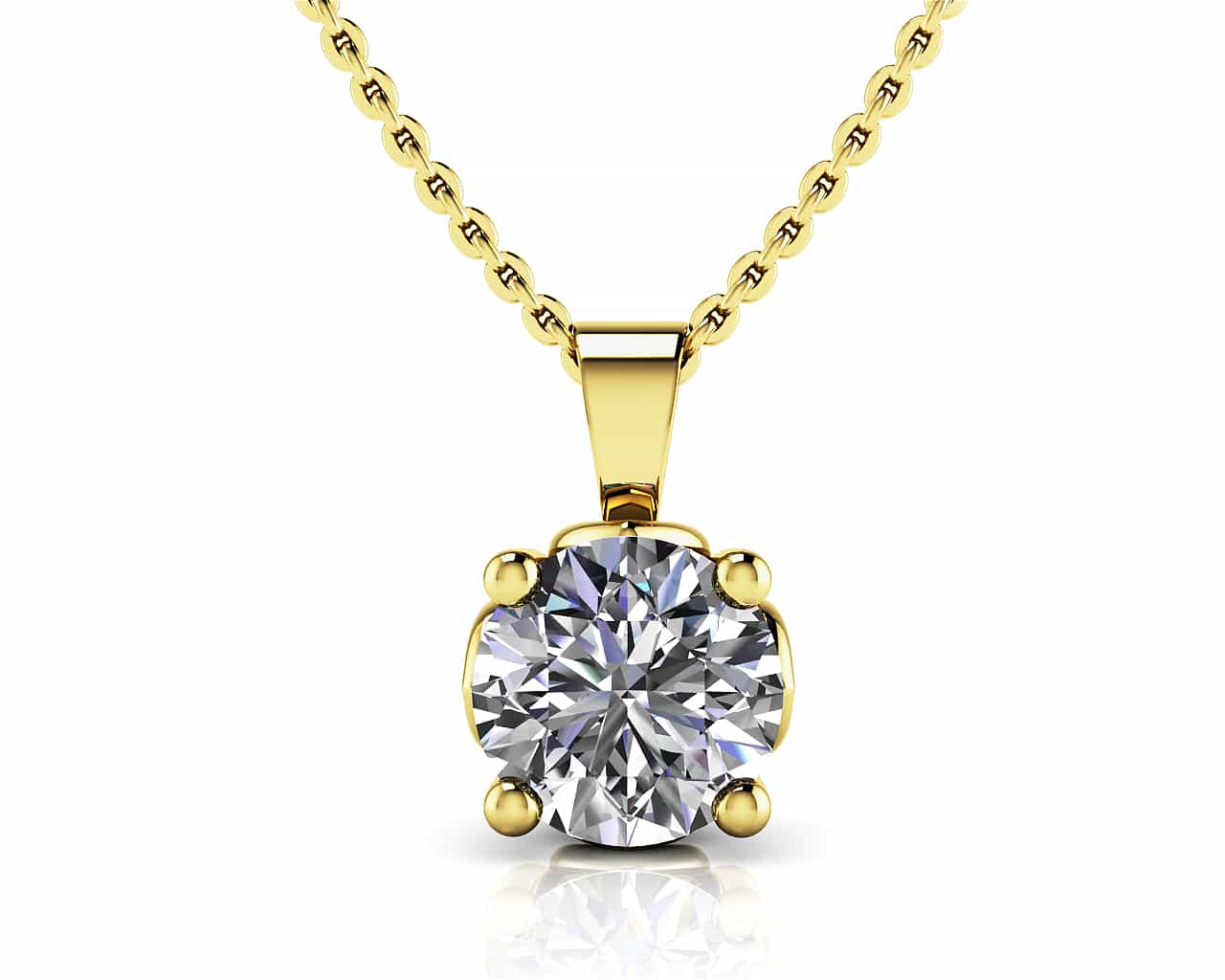 Lotus Flower Lab-Grown Diamond Pendant with 0.50 ct.(finished) 5mm - Image 2