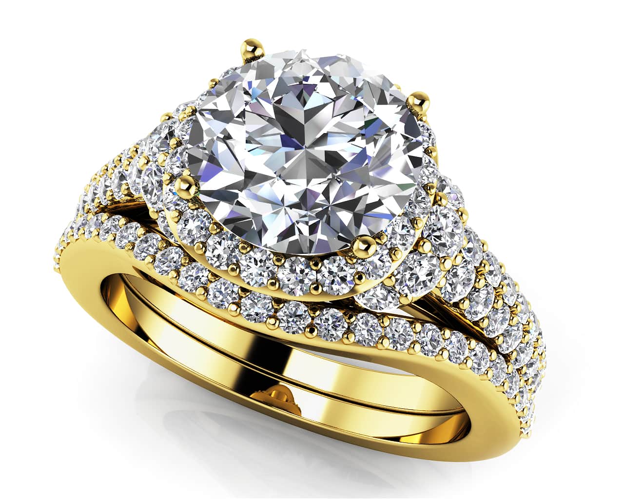 Love Letter Lab-Grown Diamond Bridal Set with 1.41 ct. (0.50 ct. center diamond) - Image 2