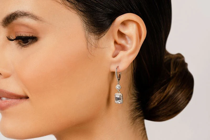 Love Spell Diamond Drop Lab-Grown Diamond Earrings with 3.74 ct. (2X1.50 ct. center diamonds) - Image 3