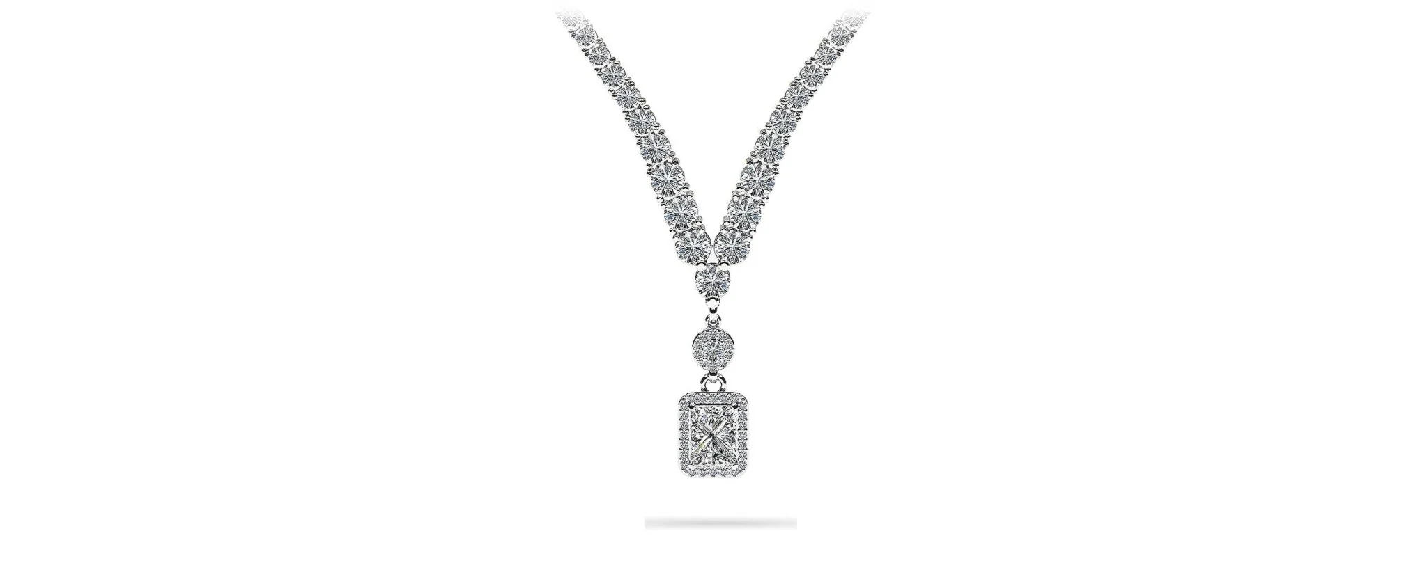 Love Spell Diamond Pendant 4 Prong V Diamond Necklace with 10.11 ct.(finished)