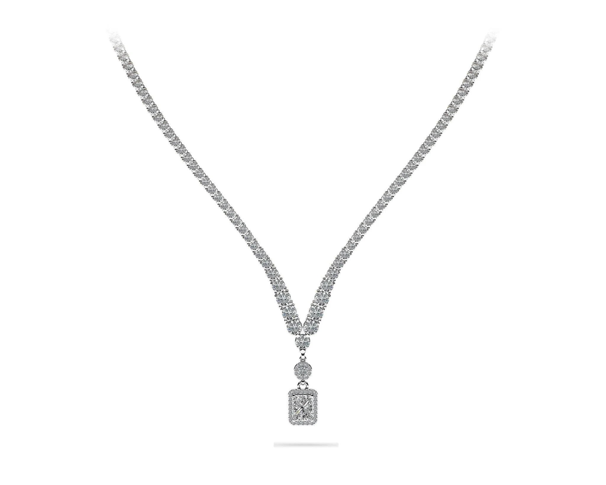 Love Spell Diamond Pendant 4 Prong V Lab-Grown Diamond Necklace with 10.11 ct.(finished) - Image 3