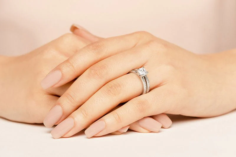 Lovely Cushion Cut Lab-Grown Diamond Bridal Set with 1.44 ct. (1.00 ct. center diamond) - Image 5