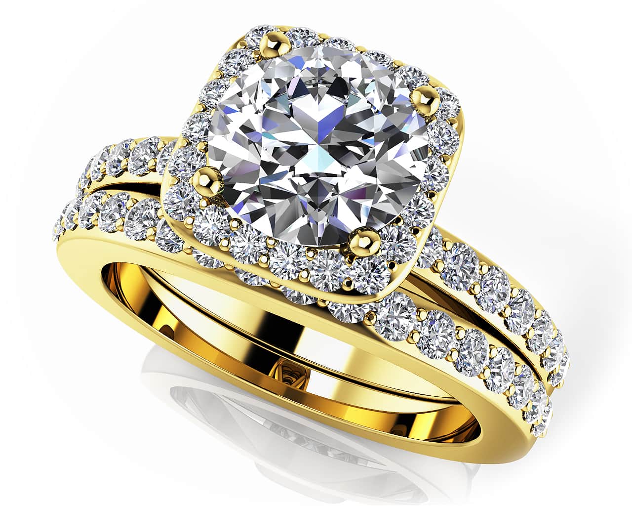 Loving Journey Bridal Set Diamond  with 1.86 ct. (1.25 ct. center diamond) - Image 2