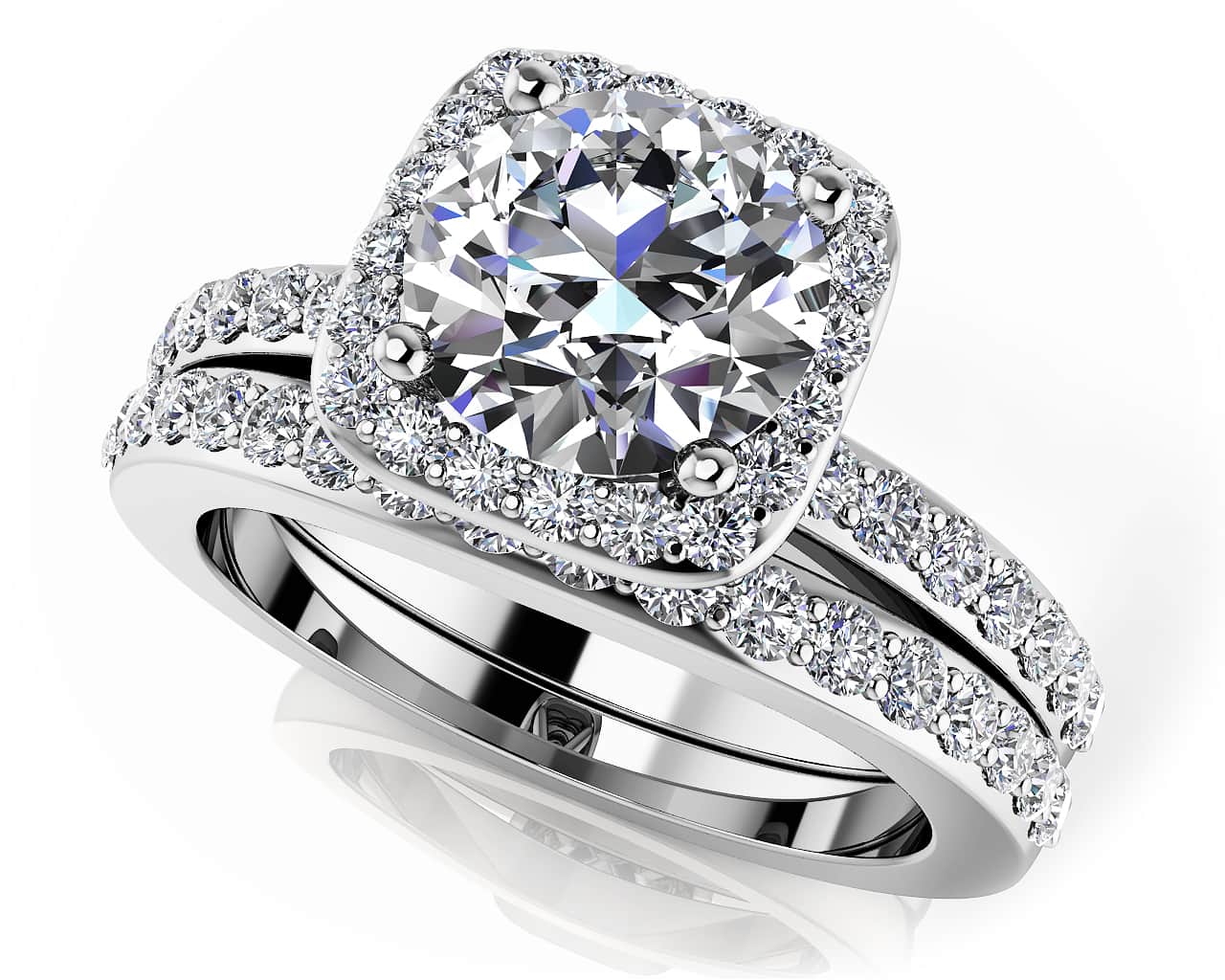 Loving Journey Lab-Grown Diamond Bridal Set with 1.86 ct. (1.25 ct. center diamond)