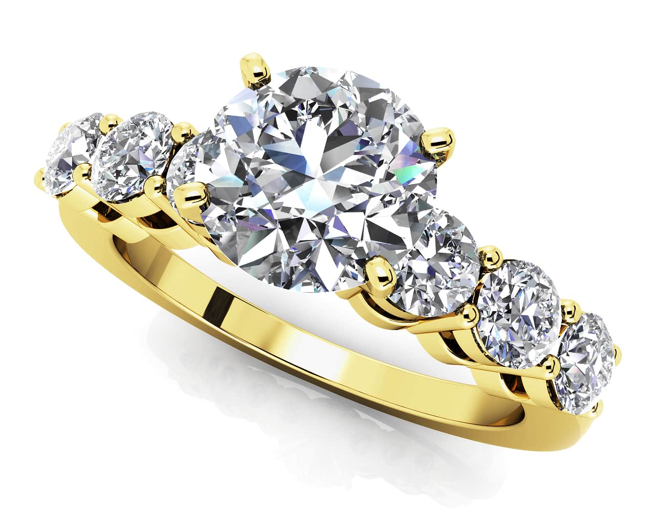 Lucky Number 7 Lab-Grown Diamond Engagement Ring with 1.38 ct. (0.75 ct. center diamond) - Image 2