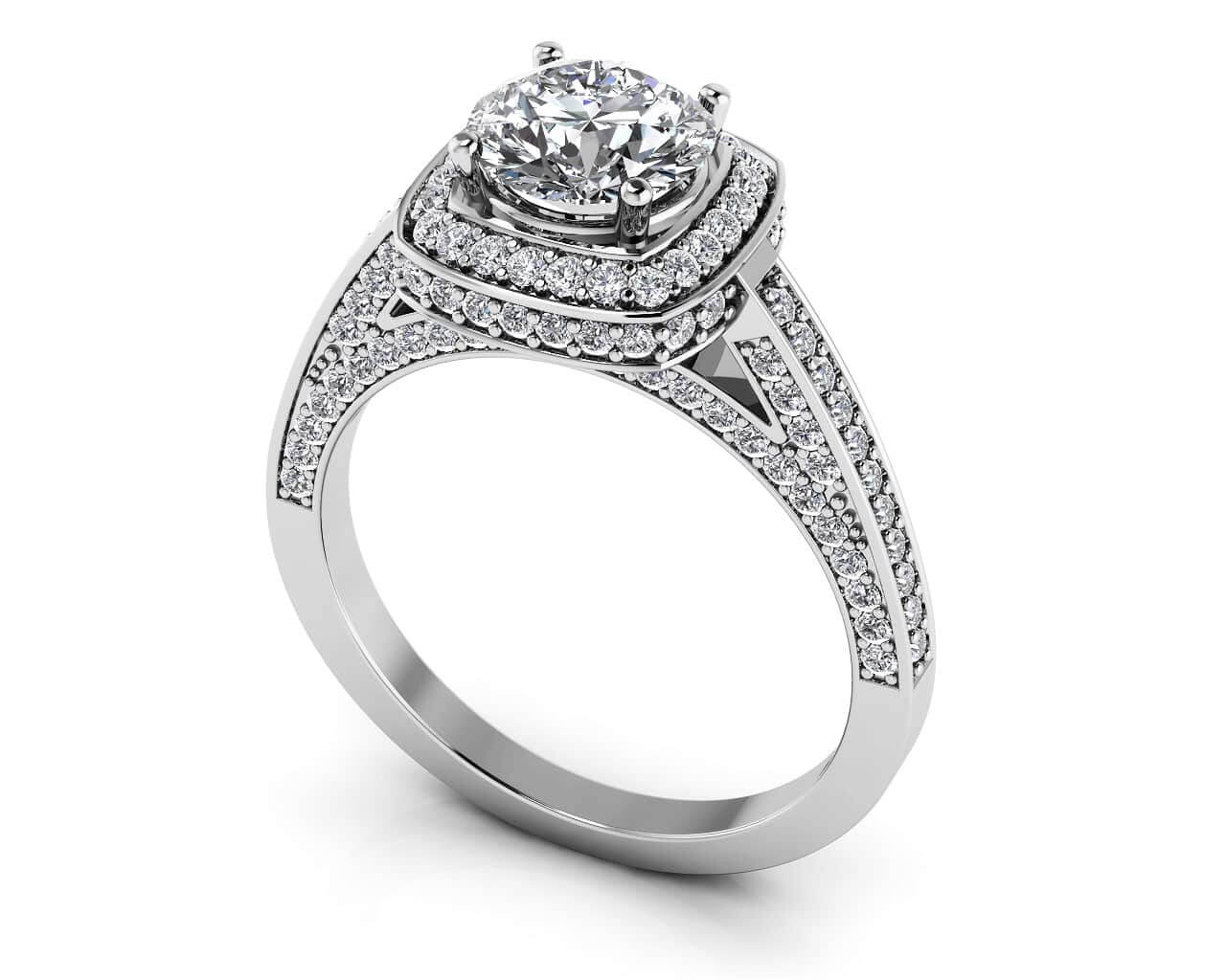 Luminous Diamond Engagement Ring with 1.67 ct. (1.00 ct. center diamond)