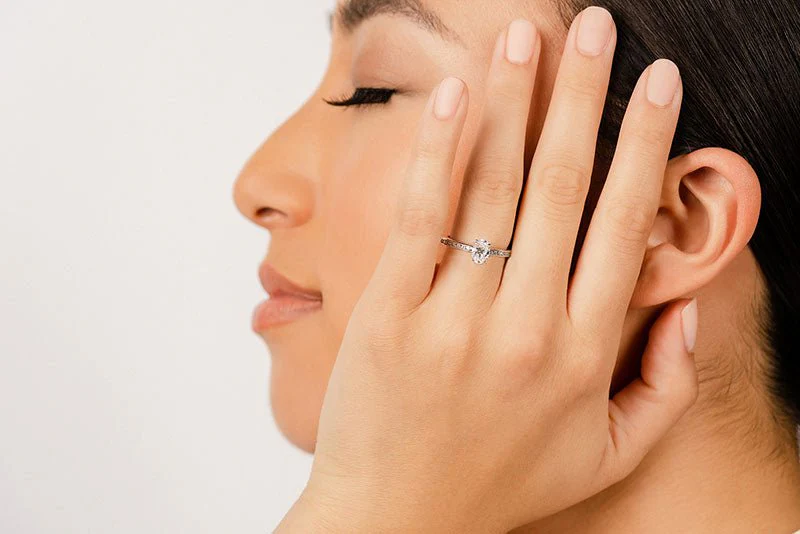 Luminous Oval Diamond Engagement Ring with 1.21 ct. (1.00 ct. center diamond) - Image 4