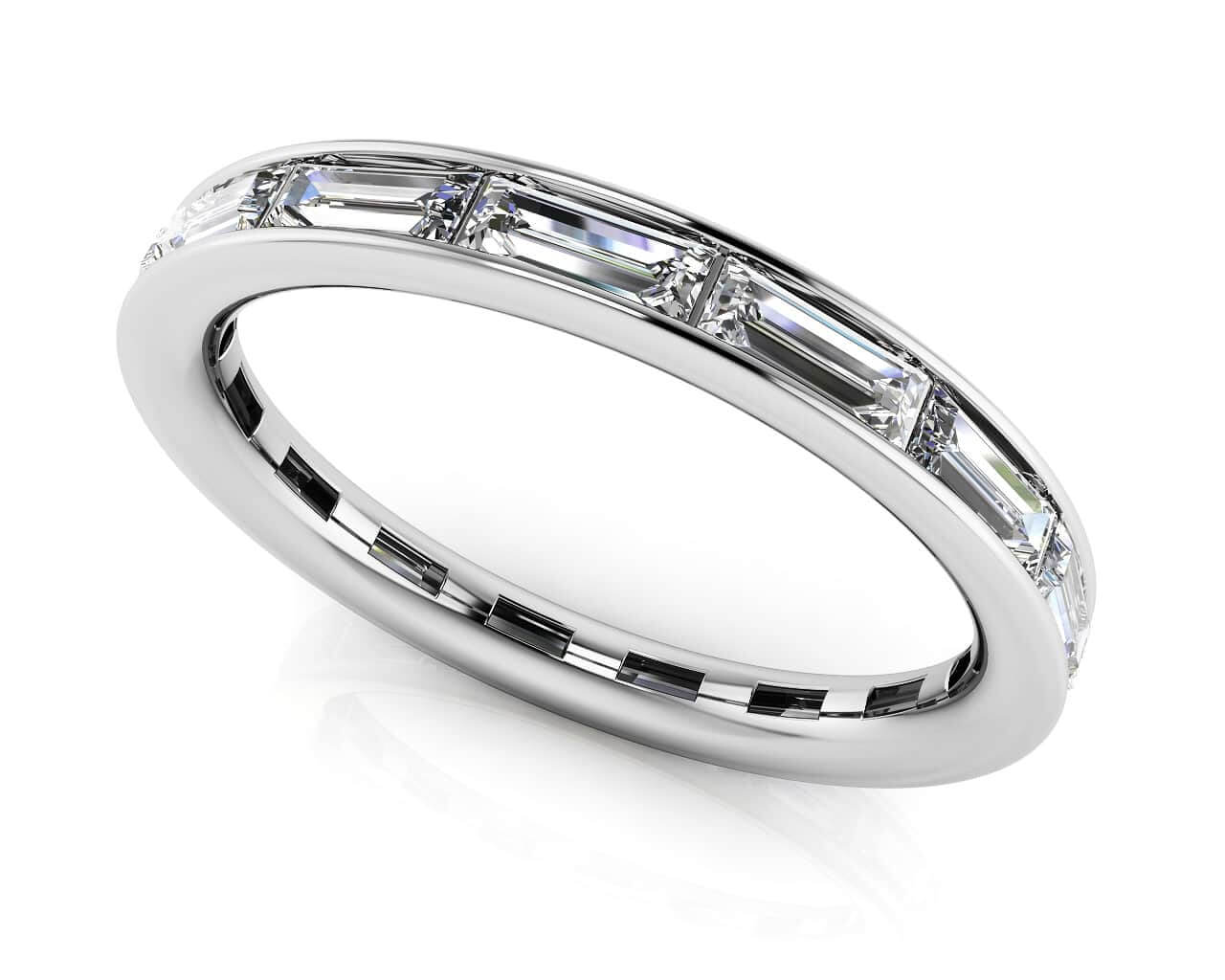 Luxe Baguette Eternity Diamond Ring with 1.80 ct.(finished) 4x2mm