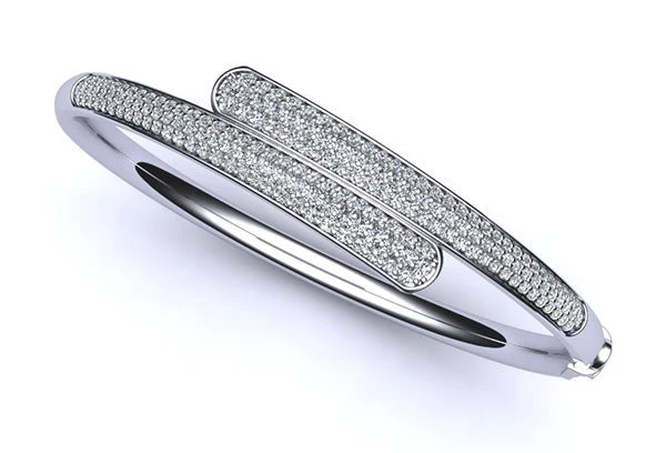 Luxe Lab-Grown Diamond Bangle with 2.24 ct.(finished) 1.2mm, 1.4mm, 1.6mm - Image 4