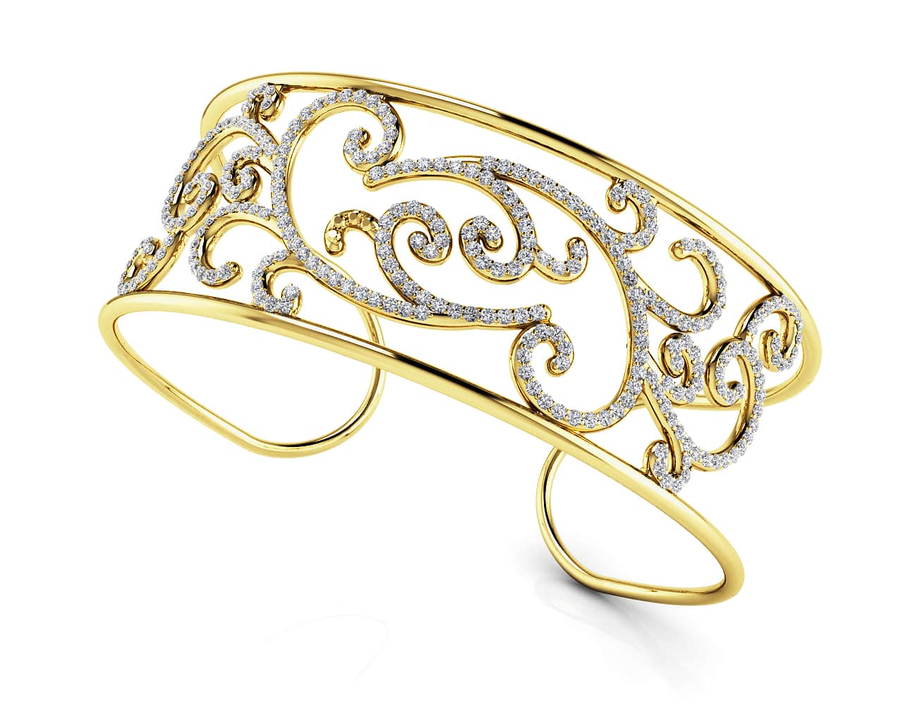 Luxurious Diamond Cuff Diamond with 1.36 ct.(finished) 1mm - Image 2