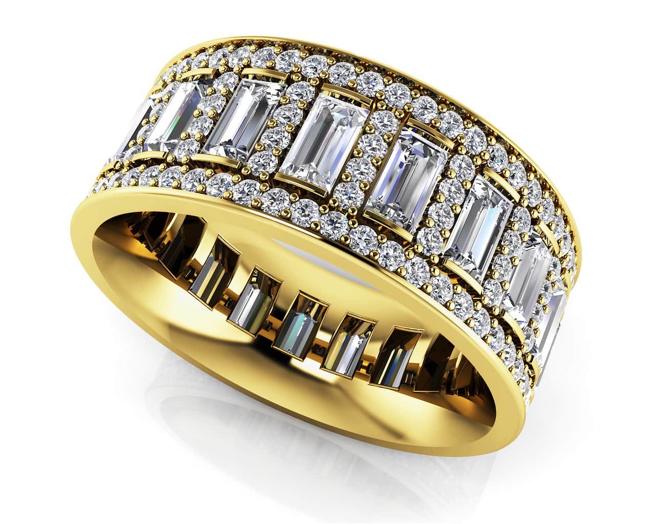 Luxurious Diamond Eternity Diamond Ring with 3.61 ct.(finished) 4x2mm, 1mm - Image 2