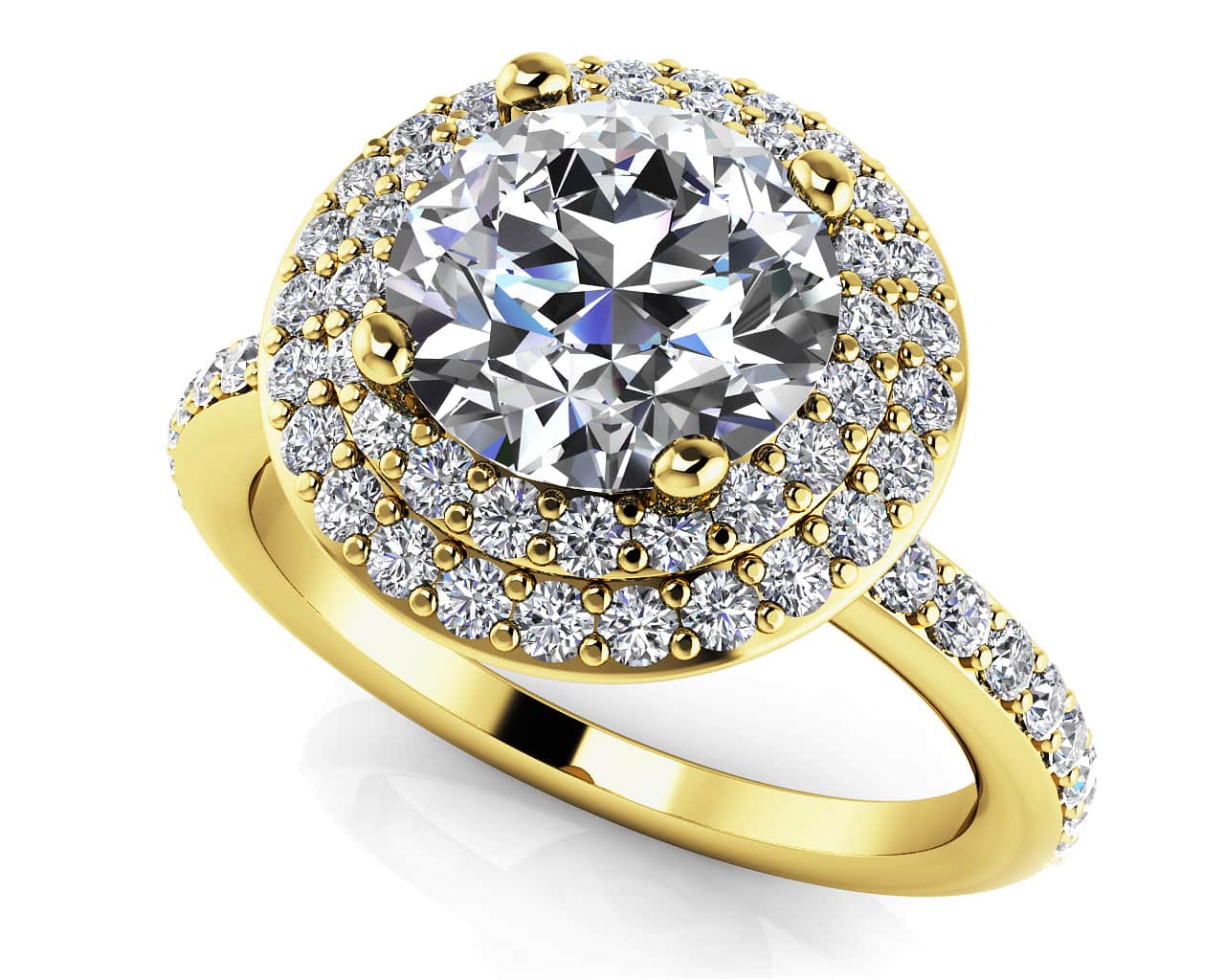 Luxurious Double Halo Lab-Grown Diamond Engagement Ring with 2.03 ct. (1.50 ct. center diamond) - Image 2