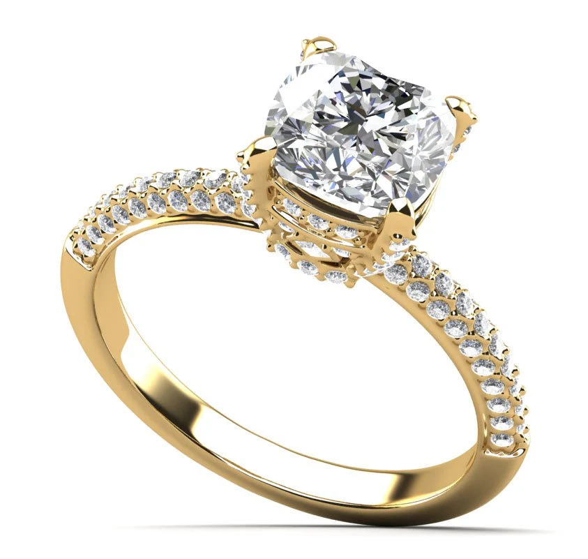 Luxury Diamond Engagement Ring with 1.43 ct. (1.00 ct. center diamond) - Image 2