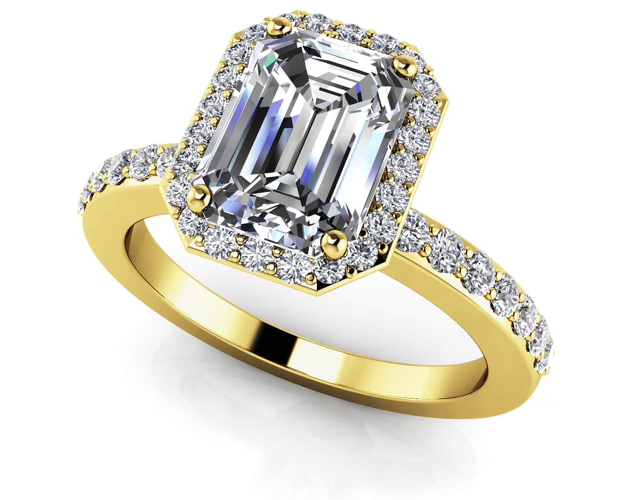 Magical Emerald Cut Lab-Grown Diamond Engagement Ring with 1.02 ct. (0.70 ct. center diamond) - Image 2