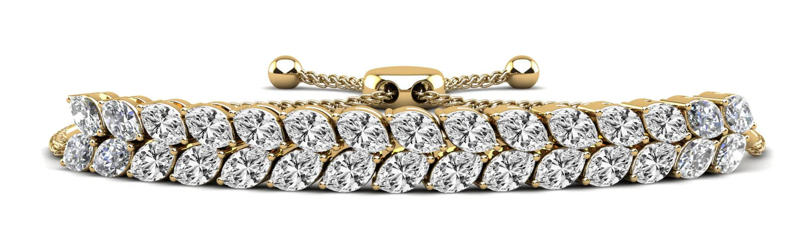 Marquise Dreams Adjustable Lab-Grown Diamond Bracelet with 3.74 ct.(finished) 4x2mm - Image 2