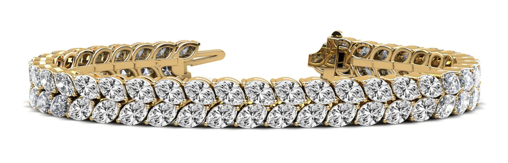 Marquise Dreams Diamond Tennis Diamond Bracelet with 9.90 ct.(finished) 4x2mm - Image 2