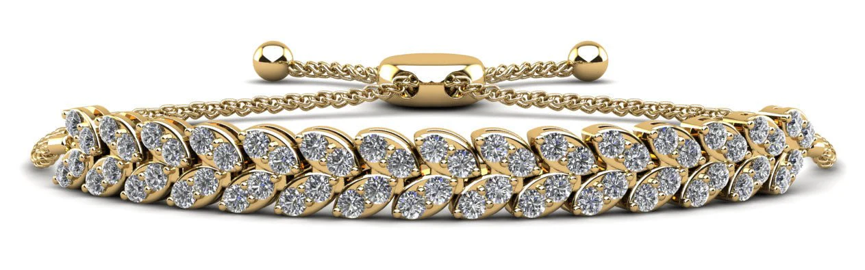 Marquise Illusion Adjustable Diamond Bracelet with 5.46 ct.(finished) 3mm - Image 2