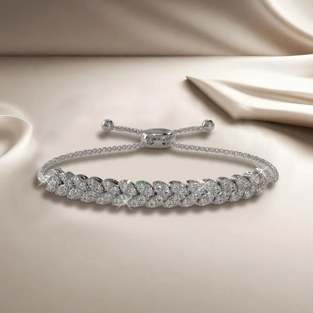 Marquise Illusion Adjustable Diamond Bracelet with 5.46 ct.(finished) 3mm - Image 3