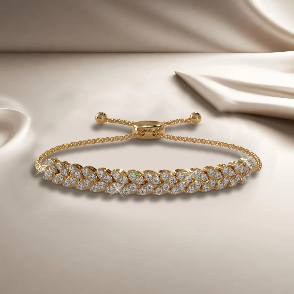 Marquise Illusion Adjustable Diamond Bracelet with 5.46 ct.(finished) 3mm - Image 4