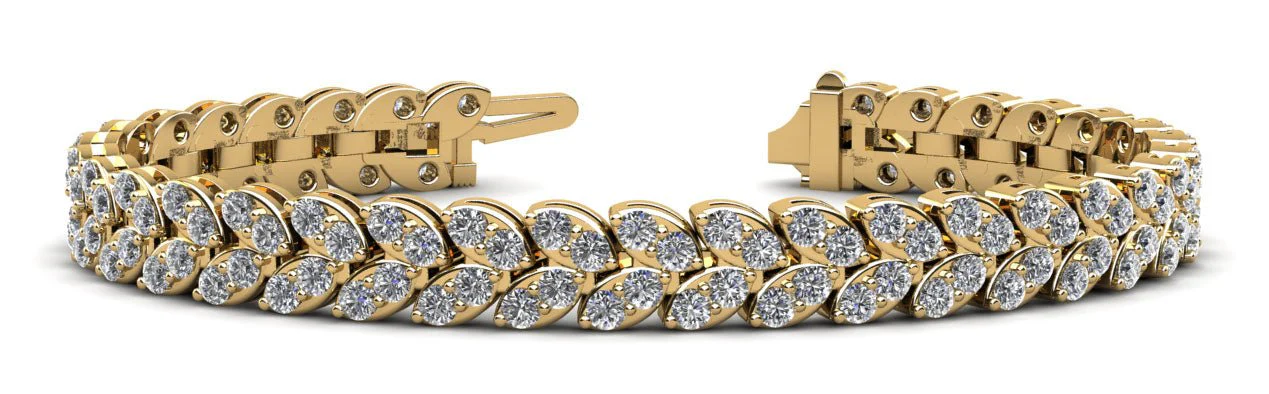 Marquise Illusion Diamond Tennis Diamond Bracelet with 8.16 ct.(finished) 2.5mm - Image 2