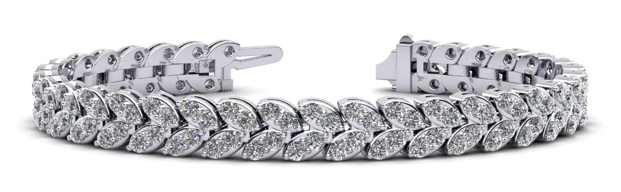 Marquise Illusion Diamond Tennis Bracelet Lab-Grown Diamond with 5.28 ct.(finished) 2mm