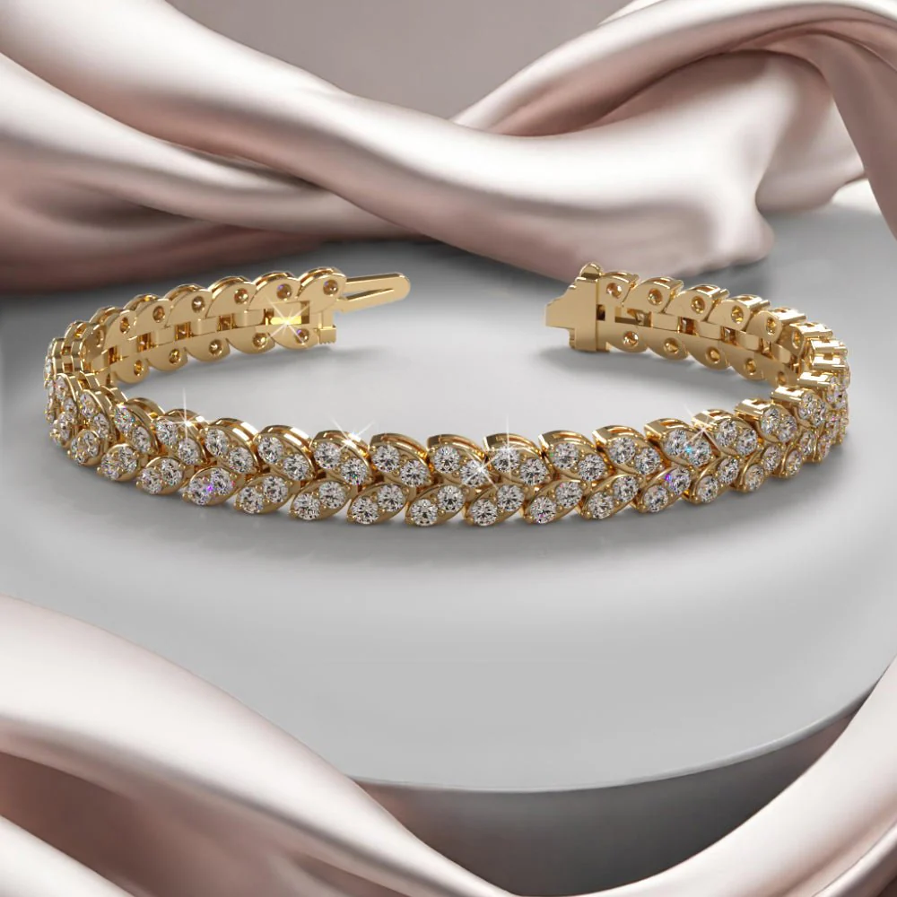 Marquise Illusion Diamond Tennis Bracelet Lab-Grown Diamond with 8.16 ct.(finished) 2.5mm - Image 4