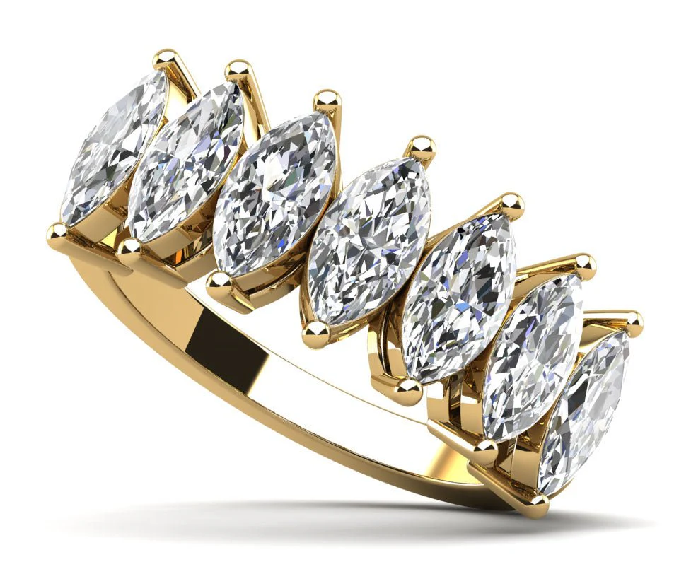 Marquise Shape Lab-Grown Diamond Anniversary Ring with 2.31 ct.(finished) 7x3.5mm - Image 2