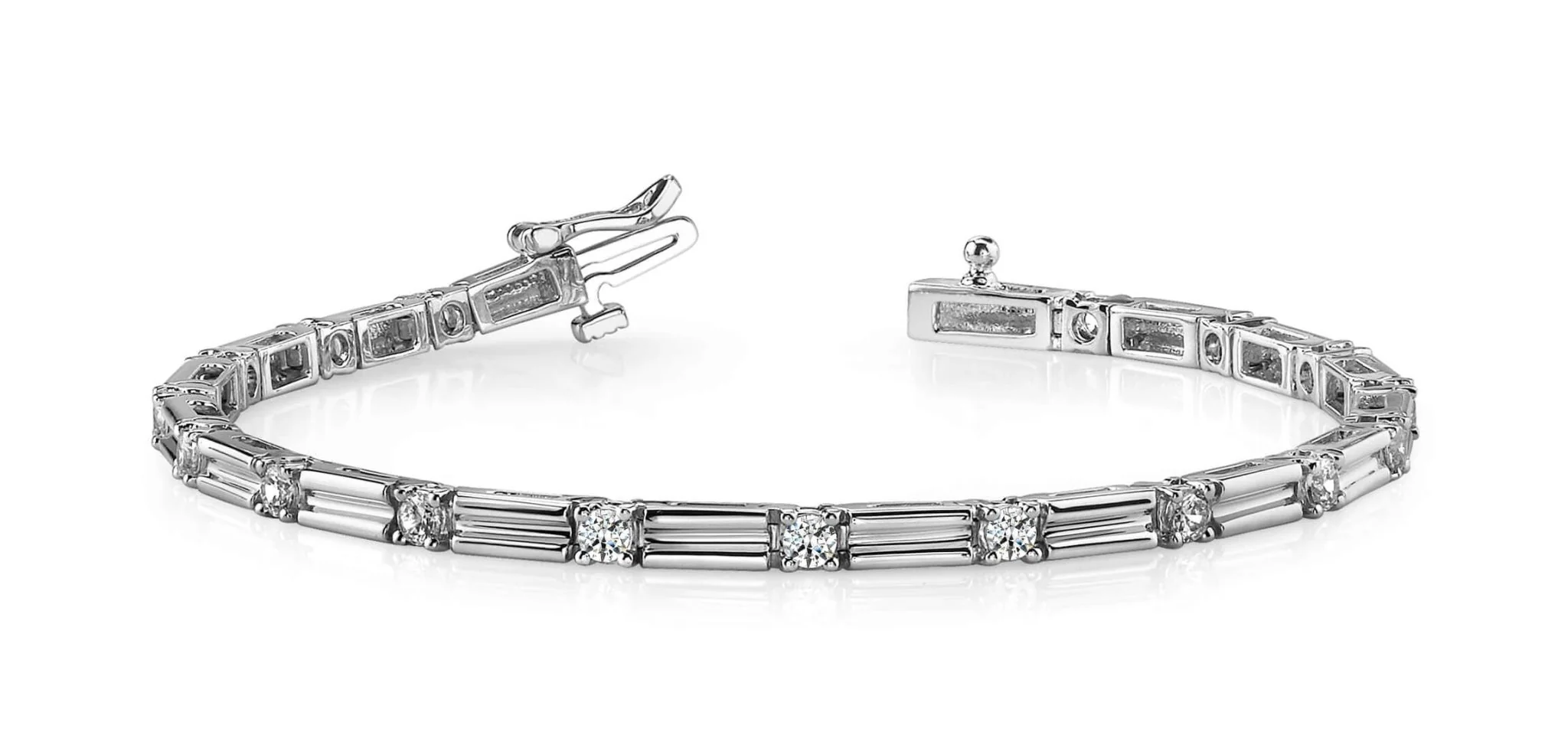 Memento Single Diamond And Link Diamond Bracelet with 1.28 ct.(finished) 2.75mm - Image 4