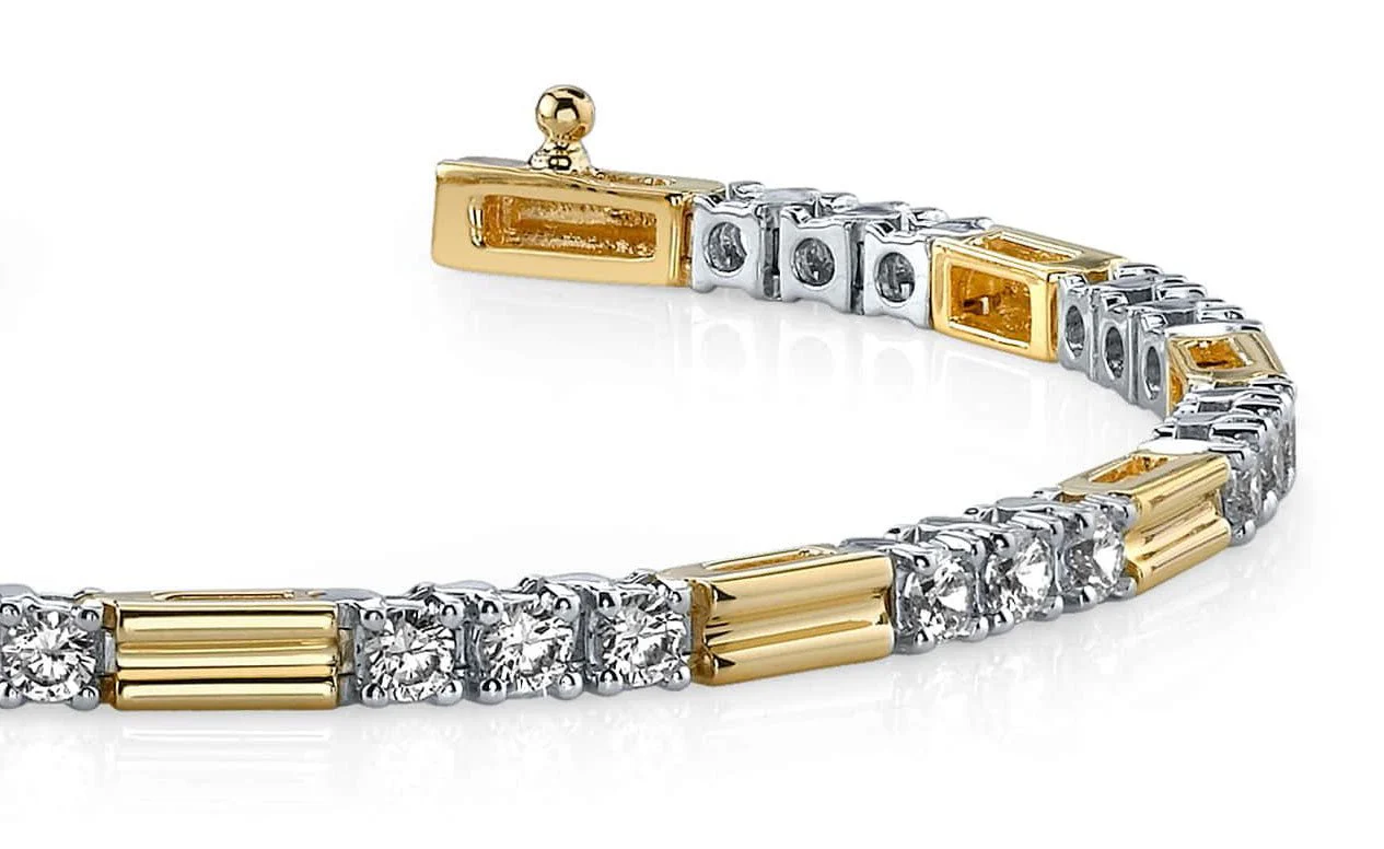 Memento Triple Diamond And Link Diamond Bracelet with 2.25 ct.(finished) 2.75mm - Image 2