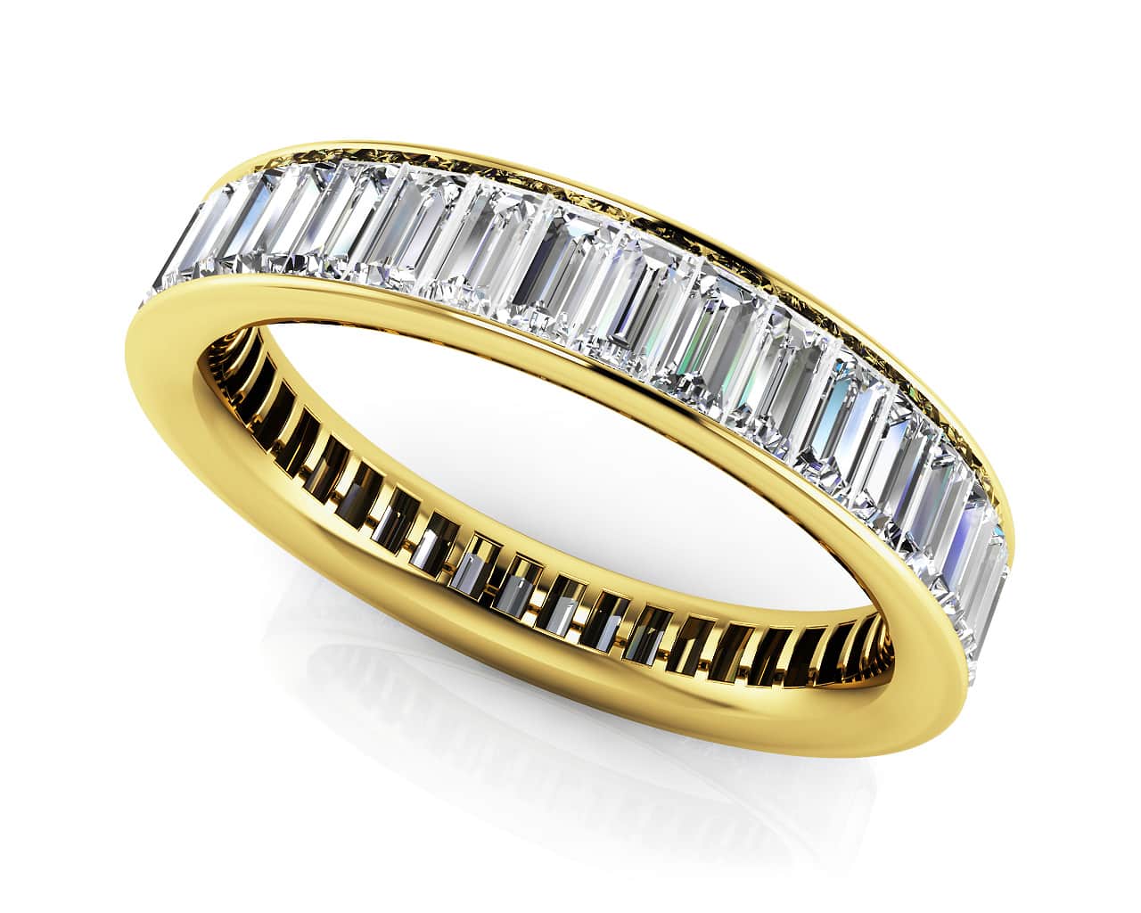 Mesmeric Diamond Channel Set Eternity Lab-Grown Diamond Ring with 2.40 ct.(finished) 3x1.5mm - Image 2