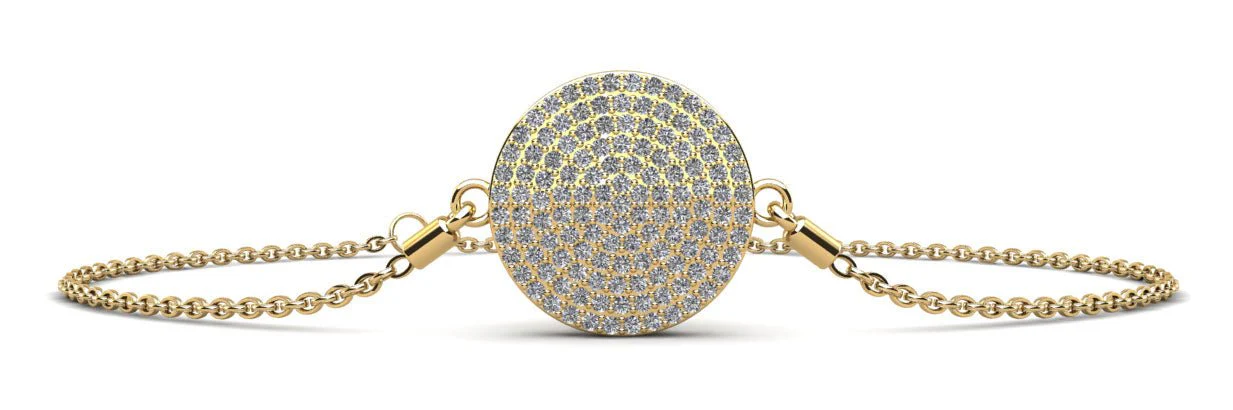 Mesmerizing Circle Diamond Adjustable Diamond Bracelet with 1.02 ct.(finished) 1.1mm - Image 2