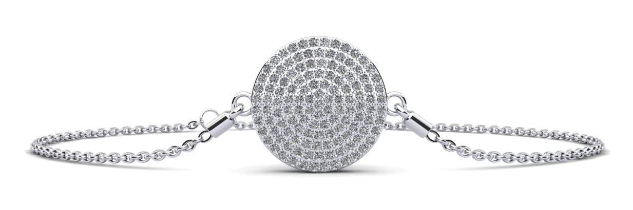 Mesmerizing Circle Diamond Adjustable Lab-Grown Diamond Bracelet with 1.02 ct.(finished) 1.1mm