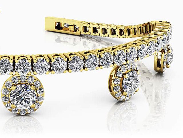 Midnight Dreams Diamond Charm Diamond Bracelet with 4.35 ct.(finished) 1mm, 2.4mm, 3.7mm - Image 2
