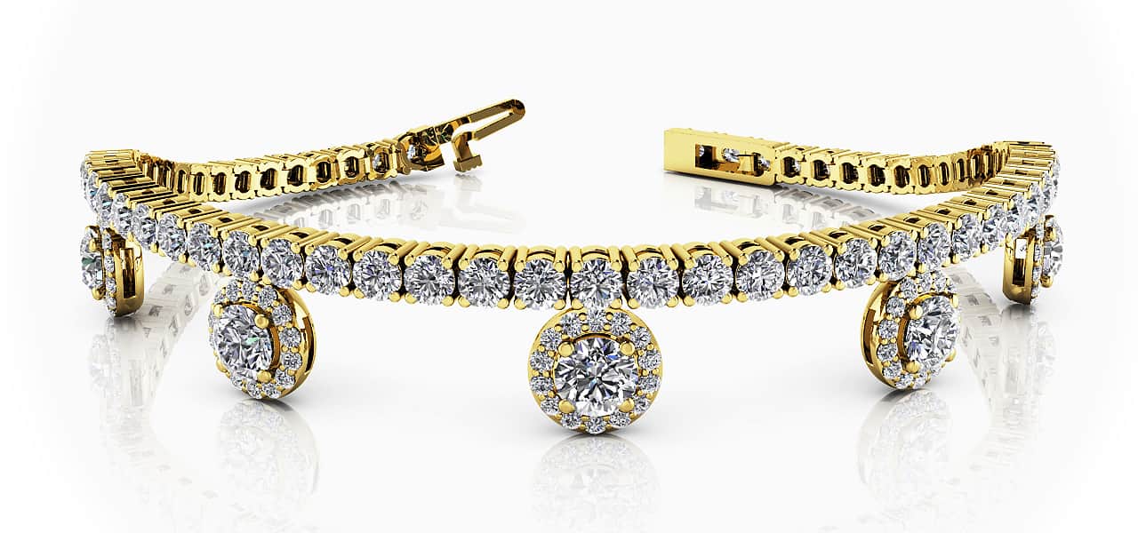 Midnight Dreams Diamond Charm Bracelet Lab-Grown Diamond with 4.35 ct.(finished) 1mm, 2.4mm, 3.7mm - Image 5
