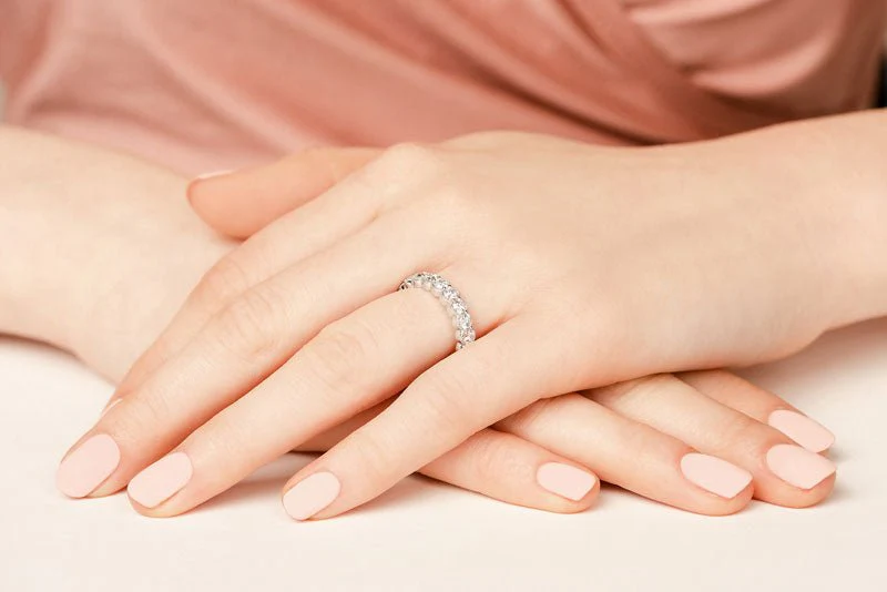 Milgrain Brilliant Cut Diamond Eternity Band Diamond  with 2.88 ct.(finished) 3.5mm - Image 4