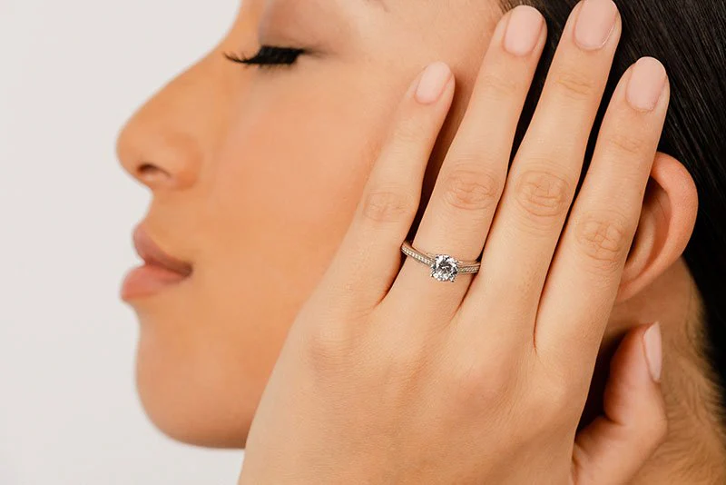 Milgrain Detailed Lab-Grown Diamond Engagement Ring with 1.15 ct. (1.00 ct. center diamond) - Image 4