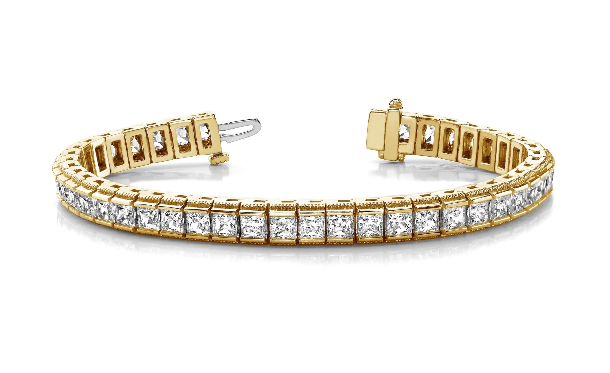 Milgrain Edge Diamond Bracelet with 10.20 ct.(finished) 3.1mm - Image 5