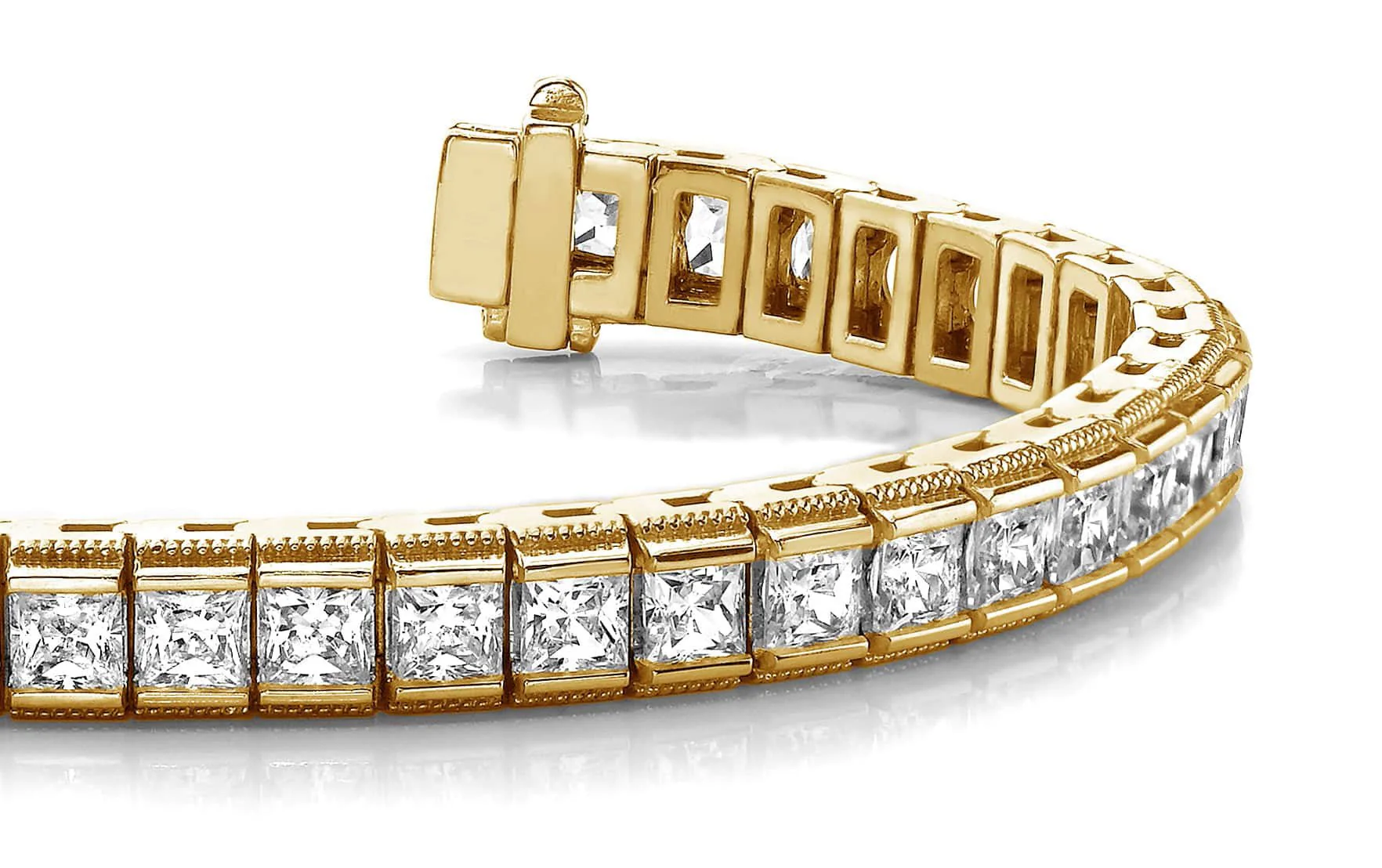 Milgrain Edge Diamond Bracelet with 16.40 ct.(finished) 4.1mm - Image 2