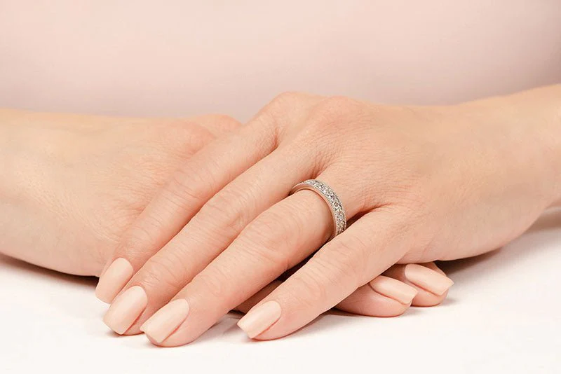 Milgrain Edge Diamond Eternity Band Diamond with 1.02 ct.(finished) 2mm - Image 4