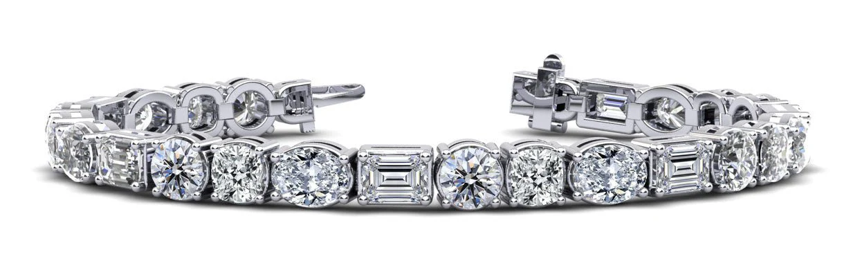 Mixed Shape Brilliance Lab-Grown Diamond Bracelet with 15.50 ct.(finished)