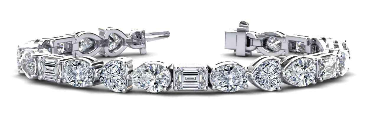 Mixed Shape Combination Diamond Bracelet with 21.00 ct.(finished)