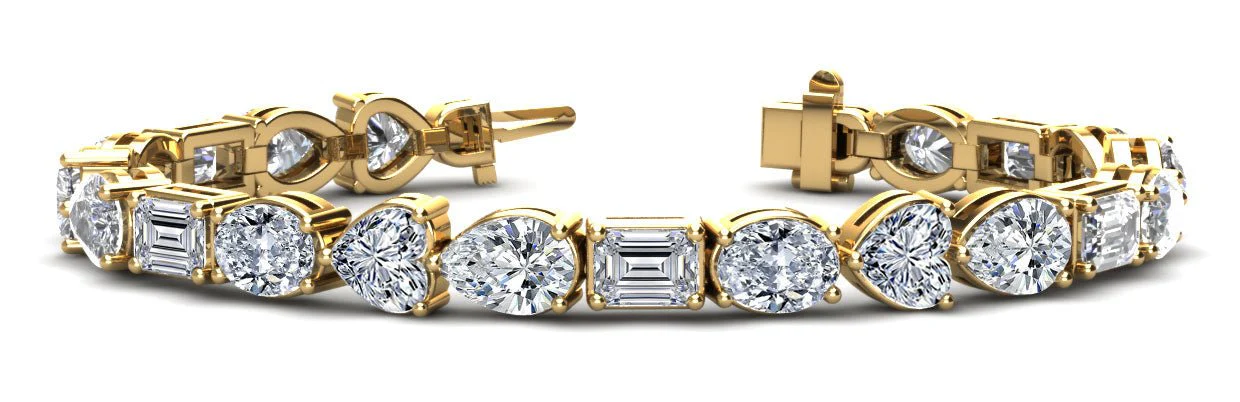 Mixed Shape Combination Lab-Grown Diamond Bracelet with 21.00 ct.(finished) - Image 2