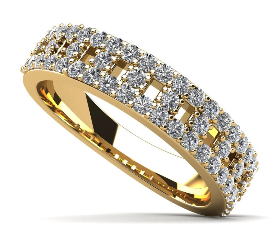 Modern Lab-Grown Diamond Anniversary Ring with 0.69 ct.(finished) 1.4mm - Image 2